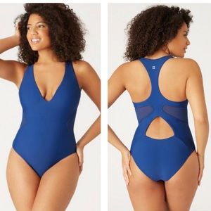 Sweaty Betty Carve One Piece Mesh Swimsuit Medium
